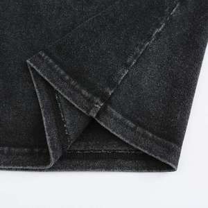 เสื้อยืดแนวสตรีทฮิปฮอปหินของผู้ชายเสื้อยืดผ้าฝ้าย100% ไซส์ใหญ่พิเศษเสื้อยืดวินเทจฟอกสีกรดขายส่ง230gsm - Product Image 5