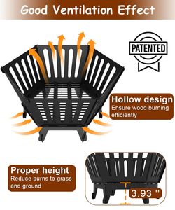 Table de foyer moderne en métal pour patio avec chauffage de jardin extérieur au design élégant, idéale pour les feux de joie au barbecue et les moments de rassemblement en famille - Product Image 2