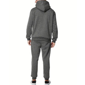 2025 nuevos trajes de chándal para correr de algodón 100% de alta calidad para hombres ropa deportiva con estampado de patrón sólido para uso en invierno - Product Image 2