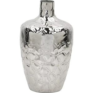 Pot de fleurs fait à la main de conception côtière moderne, vase de qualité supérieure plaqué argent avec fini brillant en forme personnalisée - Product Image 1