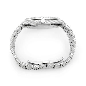 Reloj de Cuarzo para Hombre, Estilo Hip Hop, Lujoso, con Cristales de Moissanita VVS - Product Image 4