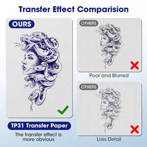 Phomemo <b>Tattoo</b> Transfer <b>Paper</b> & Film 100PCS Compatible with TP31 Model - Product Image 5