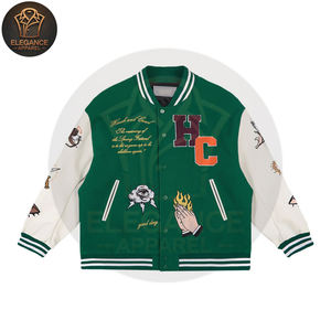 Meilleure qualité Tendance Design Personnalisé Collège Baseball Vestes Vente Chaude Véritable Matériel Veste D'hiver Bas Prix Unique Toile - Product Image 1
