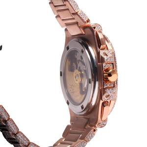 Reloj de Acero Inoxidable para Hombre con Diseño Único, Diamantes Cultivados en Laboratorio, Movimiento de Cuarzo, Estilo Hip Hop, Moderno y a la Moda - Product Image 5