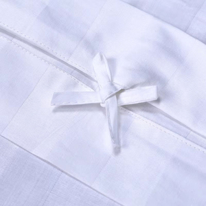 Juego de ropa de cama de hotel hecho a medida del fabricante, Sábana de satén a rayas, funda nórdica de hotel, Sábana de lujo para uso de los huéspedes y hospitalidad - Product Image 3