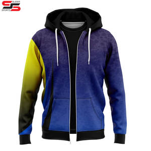 Polyester de haute qualité personnalisé graphique numérique sublimation impression 3D sweat-shirt à capuche avec fermeture éclair vestes - Product Image 4