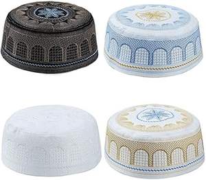 Pakistan Made Islamic Prayer Kufi <b>Caps</b> Breathable Eco-Friendly Customizable <b>Mens</b> Turkish Muslim Islamic Hajj & Umrah <b>Caps</b> Hats - Product Image 6