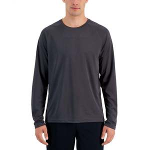 T-shirt grigia da uomo ID Ideology XX-Large, 100% poliestere, ad asciugatura rapida, traspirante, con maniche raglan in rete, tinta unita, lavorazione a maglia compressa - Product Image 1