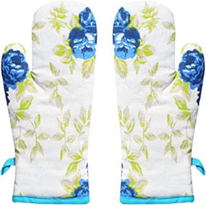 Meita Home Gant de four à chaud fabricant de gants de four à carreaux imprimés 2 pièces gant de four en silicone antidérapant coton 500F mitaines de four résistantes à la chaleur - Product Image 4