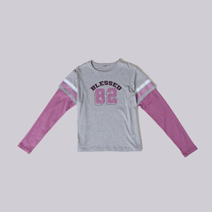 100% coton Street Wear graphique Boxy gaufre Hip Hop haute qualité pour hommes Double couche surdimensionné à manches longues T-shirt surdimensionné - Product Image 1