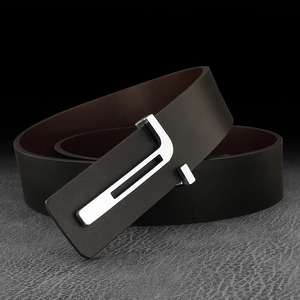 เข็มขัดแฟชั่นสำหรับผู้ชายเข็มขัดหนังแท้สุดหรูของดีไซน์เนอร์ชื่อดังสายรัดเอวสำหรับผู้ชายสีดำหนังวัวแบบทางการขนาด3.8ซม. - Product Image 2
