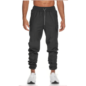 Pantalons de jogging vintage pour hommes, taille mi-haute, coupe slim, sport, course à pied, salle de sport, pantalon de musculation, poids moyen - Product Image 1