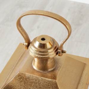 Elegant <b>Gold</b> Metal Lantern Set Tall Arch Design Clear <b>Glass</b> Panels Warm Candle Glow for Home <b>Table</b> Patio Decor - Product Image 3