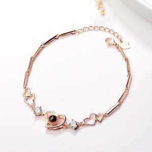 เจลูเลีย 100 ภาษา ฉันรักคุณ สร้อยข้อมือคริสตัลเงินสเตอร์ลิง - Product Image 2