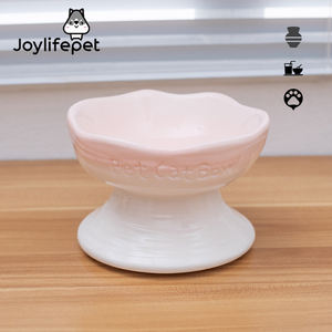 ชามเซรามิกสูงแบบเหยียบเป็นมิตรกับสิ่งแวดล้อมชามสุนัขกันน็อคอาหารอุปกรณ์สำหรับสัตว์เลี้ยงข้ามพรมแดน - Product Image 1
