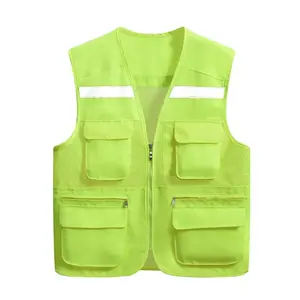 Chaleco de seguridad para la construcción al aire libre con logotipo personalizado, chaqueta, uniforme de equipo reflectante de alta visibilidad, protección de seguridad para la industria al aire libre - Product Image 1