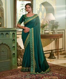 Lancement d'un nouveau saree de créateur avec broderie au prix le plus bas du marché Surat Gujarat Ethnic Garment Apparel - Product Image 6