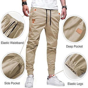 Pantalones de algodón Premium para hombre Pantalones: Diseño de carga urbana con pantalones de hombre antiarrugas teñidos con múltiples bolsillos - Product Image 2