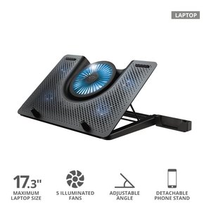 GXT Quno Laptop <b>Cooling</b> <b>Pad</b> 17.3 Inch USB Powered Universal Base - Product Image 6
