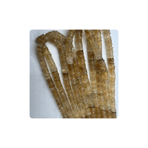 Natural Beer Quartz Shaded Faceted <b>Heishi</b> Tyre Shape <b>Beads</b> 16 Inches Strand 6-7MM Natural Beer Quartz Stone <b>Beads</b> - Product Image 4