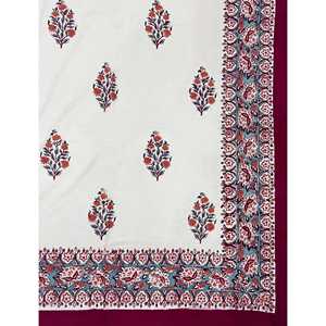 Juego de Sábanas y Fundas de Almohada de Algodón 100% Premium, Estampado Floral a Mano, Tela de Microfibra, para Cama Doble, Uso Doméstico y Hospitalario - Product Image 2