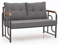 Ensemble de meubles d'extérieur Kugu Zara Mini Modern Hotel Villa, 4 pièces, structure en fer, table en bois, chaise de balcon, fabriqué en Turquie