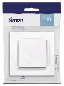 Pulsante a pressione bianco S10 (Simon F1090150030) - Product Image 1