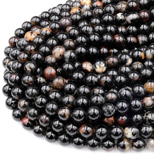 Increíble collar de cuentas de turmalina negra, cuentas de turmalina Natural genuinas, cuentas sueltas de piedras preciosas para hacer joyas - Product Image 3