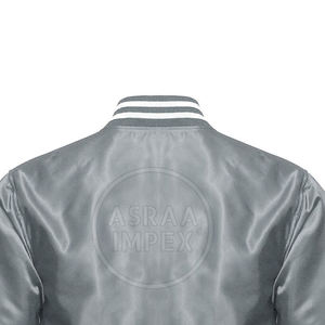Veste universitaire en satin de soie à la mode personnalisée 2025 très vendue vente en gros pour hommes blouson d'aviateur avec logo de couleur personnalisée pour hommes fabriqué au Pakistan - Product Image 3