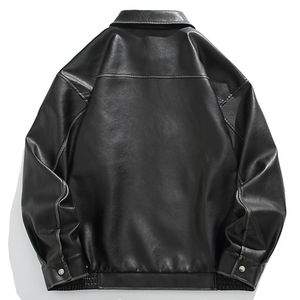 Venta al por mayor de chaquetas de cuero personalizado OEM Proveedor de alta calidad de cuero de vaca genuino motociclista prendas de vestir exteriores Hombres Mujeres Streetwear - Product Image 3
