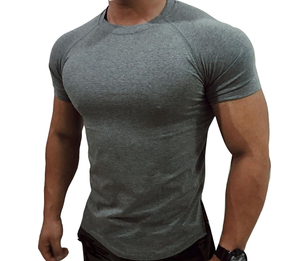 Pull Bodybuilder T-shirt blanc Fabrication pakistanaise T-shirt uni 100% coton T-shirt grande taille pour homme - Product Image 2