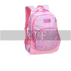 Venta al por mayor de mochilas escolares de moda para niñas, mochilas bonitas para niñas de RAW a FINE, patrón impermeable impreso con cierre de cremallera - Product Image 3
