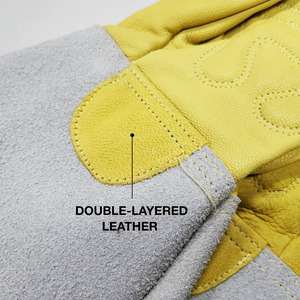 Gants de soudage TIG en cuir de vache fendu en grain de chèvre Protection réfléchissante des mains pour la construction Gants de sécurité pour main bras - Product Image 5