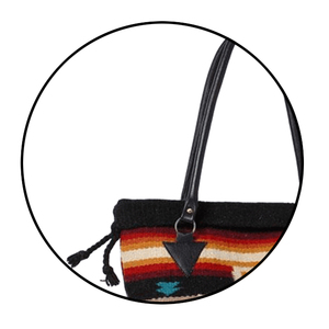 Sac à main occidental en laine héritage rustique pour les aventuriers modernes Durable élégant deux poignées de doublure en cuir/sangles selle de voyage - Product Image 3