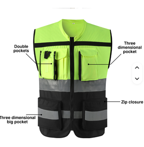 Chaleco de seguridad de alta visibilidad para trabajos al aire libre Material cómodo y duradero para la venta a granel a bajo costo - Product Image 5