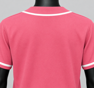 T-shirt de baseball imprimé respirant 100 % polyester 180 grammes, personnalisable, manches courtes, col en V, broderie de logo d'équipe sur mesure - Product Image 6