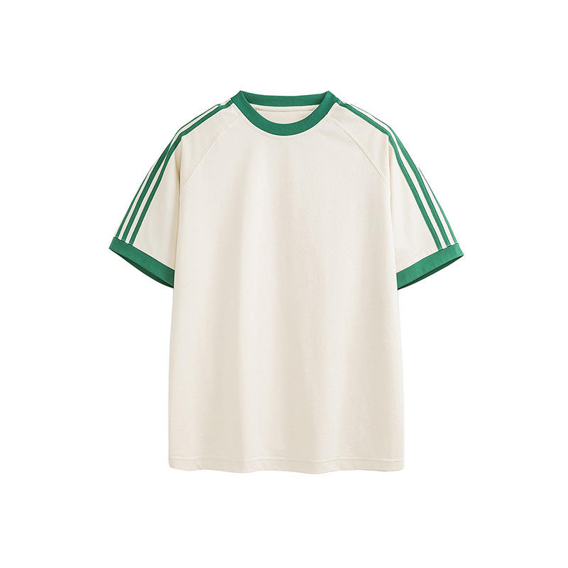 Beige & Green Stripes