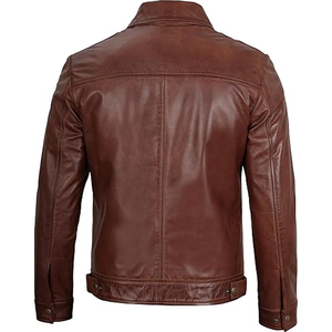 Produit le plus vendu Veste d'hiver en cuir de qualité supérieure Prix de gros Veste en cuir de vachette véritable classique personnalisée - Product Image 2