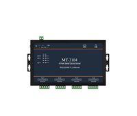 Serveur Ethernet industriel Mootek MT-3104, 4 ports RS232/485, module mural en métal, <1,5 W à 12 V CC