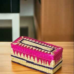 Caja multiusos de utilidad de hierba Sikki ecológica hecha a mano india, forma rectangular, estilo artístico, decoración del hogar, precio al por mayor - Product Image 4