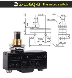 Z-15GW22-B 240V Micro-interrupteur PLC Modbus, interrupteur de fin de course, boîtier métallique, interrupteur de commande industriel pour équipement de levage - Product Image 5