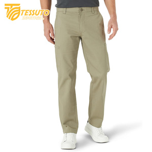 Pantalones cargo de algodón 100% de alta calidad para hombre, pantalones largos para exteriores, estilo deportivo informal táctico, liso, teñido, de lana media, bajo MOQ - Product Image 3