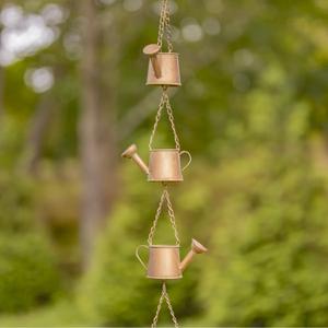 ห่วงโซ่ฝนออกแบบได้อย่างมีเสน่ห์พร้อมผิวทองแดงแบบชนบทสำหรับการไหลของน้ำอย่างมีประสิทธิภาพและการตกแต่งสวน - Product Image 2