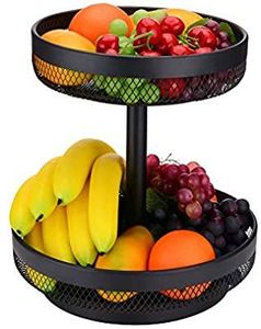 Panier à fruits en métal élégant pour le comptoir de cuisine, organisateur, porte-fruits décoratif pour la table à manger, rangement et présentation - Product Image 3