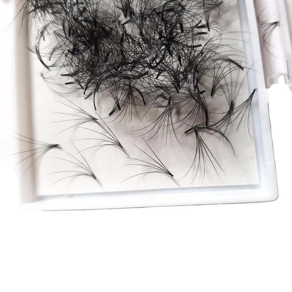 Оптовая цена, объемный веер с длинным стволом, свободные высококачественные синтетические волосы ручной работы, экспресс-доставка, индивидуальная ресница толщиной 0,25 мм