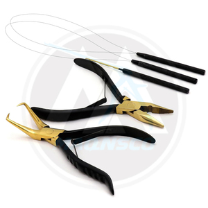 Kit de Herramientas para Extensiones de Cabello Hechas a Mano, Kit de Herramientas Personalizadas para Extensiones de Cabello, Juego de Alicates Profesionales para Extensiones de Cabello, 17 Piezas, Alicates de Trabajo - Product Image 6