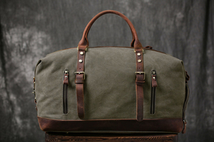 กระเป๋าเดินทางผ้าใบหนังทนทานสำหรับผู้ชายและผู้หญิง, กระเป๋าเดินทางผ้าแคนวาสพร้อม LCTB-0011ดีไซน์ทันสมัย - Product Image 2