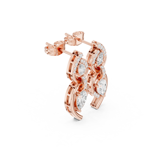 Accesorios colgantes Joyería Zirconia Fabricación de suministros Corazón Plata de ley Lujo Mujer Stud Pendiente - Product Image 2