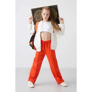Pantalones Deportivos TommyLife para Niñas de 7 a 15 Años, Corte Ancho, Mezcla de Algodón, Color Gris Jaspeado - Product Image 2
