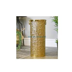 Porte-parapluie décoratif pour la maison plaqué or de créateur en relief Porte-parapluie d'intérieur rond de qualité de luxe et support à vendre - Product Image 1